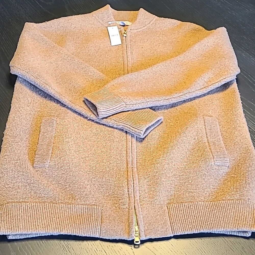 NWT J. Crew Full-zip flight sweater-jacket